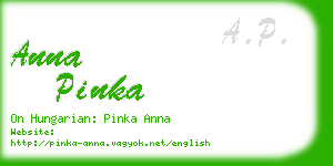 anna pinka business card